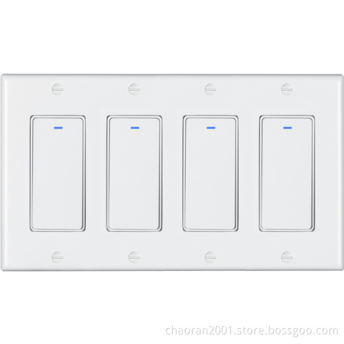 Tuya App Control US Smart Wifi Light Switch With Remote Control Compatible With Alexa Google Home Timing Function Smart Switch